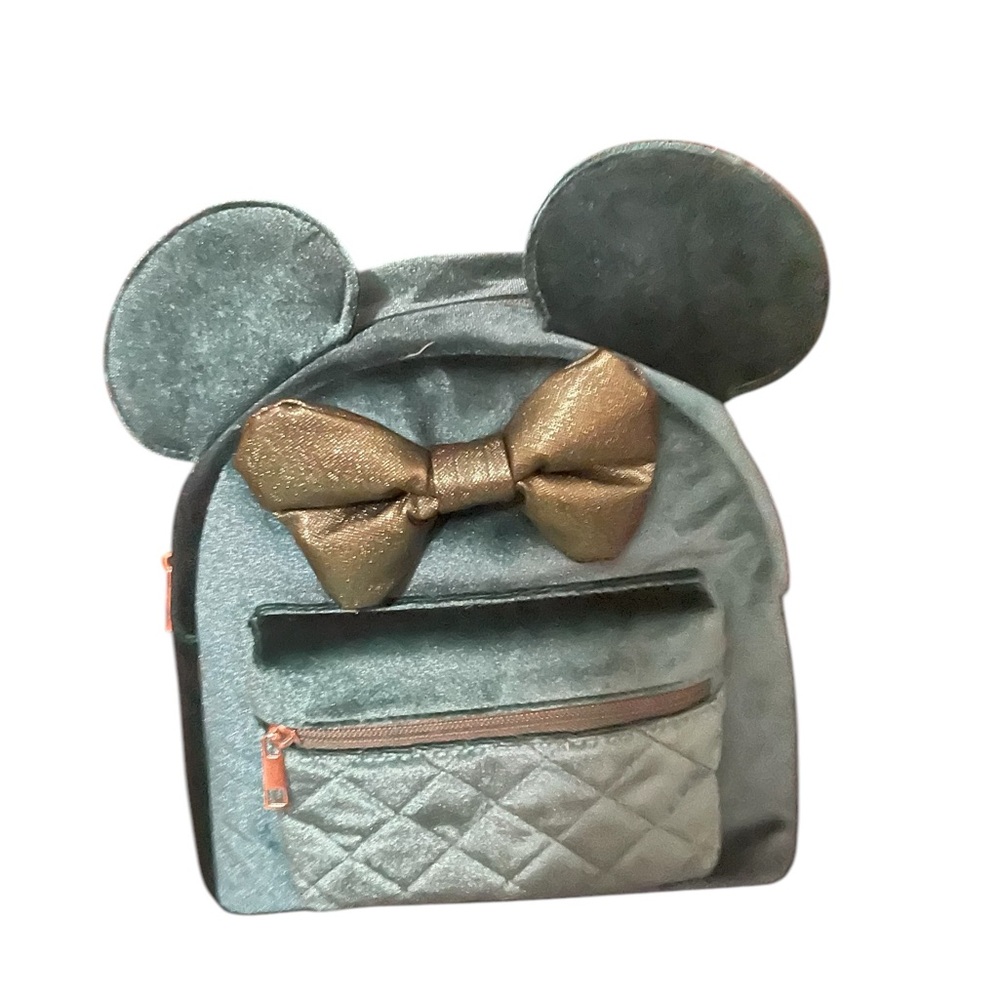 Green and Gold Mouse Ears Mini Backpack with Bow host pick